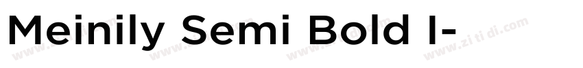 Meinily Semi Bold I字体转换